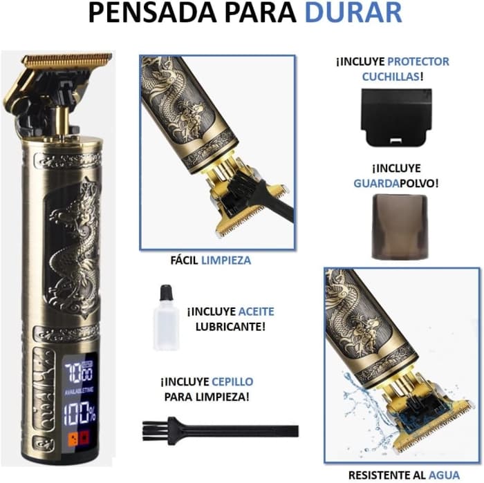 DALING Tondeuse Cheveux Rechargeable Professionnelle Avec Ecran LCD 1500 mAh 6