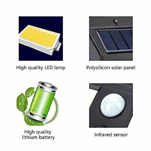 Lampe Solaire Murale 40 LED Puissant Avec Détecteur De Mouvement 2
