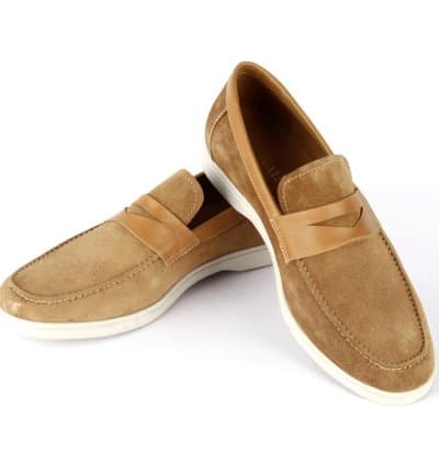 Mocassin CORVALLO Stitch Daim Beige