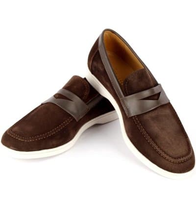Mocassin CORVALLO Flit Daim Marron
