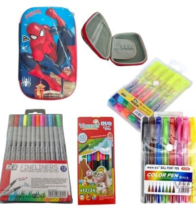 Trousse à crayons 3D Spiderman 39 pièces