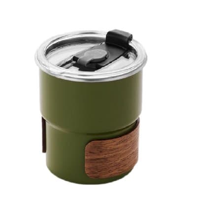 Tasse à café couverte en acier inoxydable de 300ml étanche