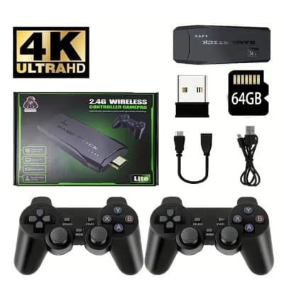 Console de jeux vidéo +10.000 jeux inclus 64GB 4K+2 manettes