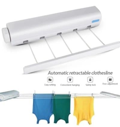 Étendoir À Linge Rétractable Automatique 5 Cordes