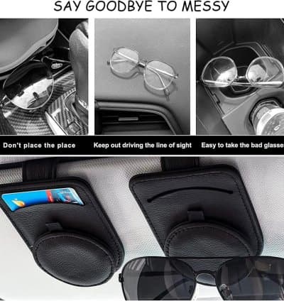 Porte Lunettes cuir pour Voiture