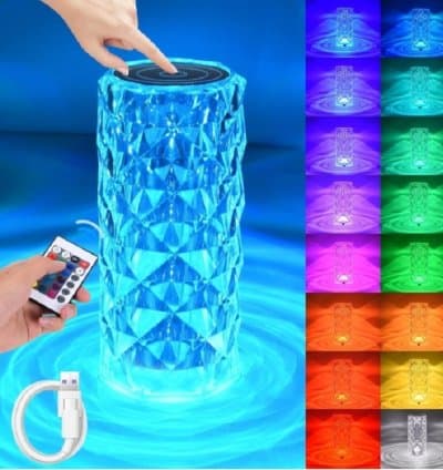 Lampe De Table En Cristal Romantique