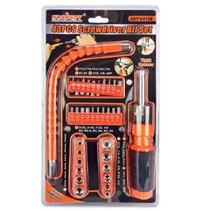 43 Pièces Tournevis Bit Set