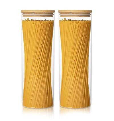 Bocal en verre avec couvercle en bois – 1 700 ml
