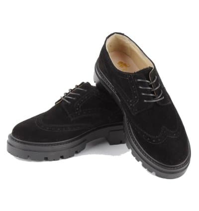 Derbiy Femme Haley Noir Daim Certo
