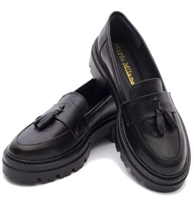 Derby Reina Noir Cuir Mario Milano