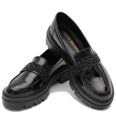 Derby Marguerite Noir Vernis Mario Milano