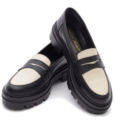 Derby Ruby Noir/Beige Cuir Mario Milano