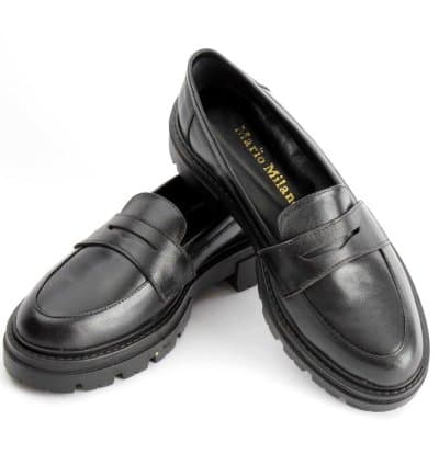 Derby Femme Dario Noir Mat Mario Milano
