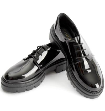 Derby Femme Snow Noir Vernis Mario Milano