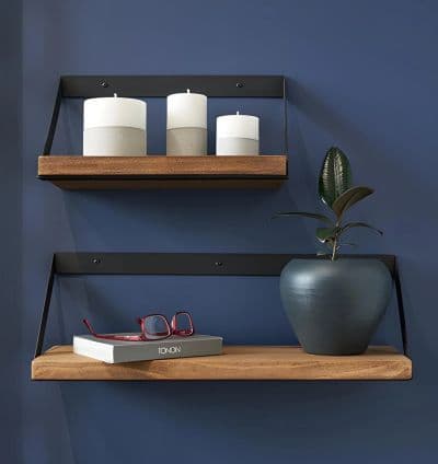 Etagere murale industrielle en bois & metal