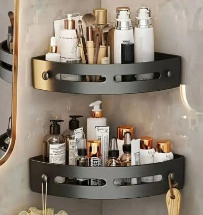 Paire D’etageres D’angle Murales Sans Perçage