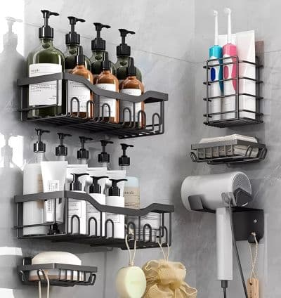 Etageres de Douche Auto-Adhesives – Ensemble de 6 Pièces