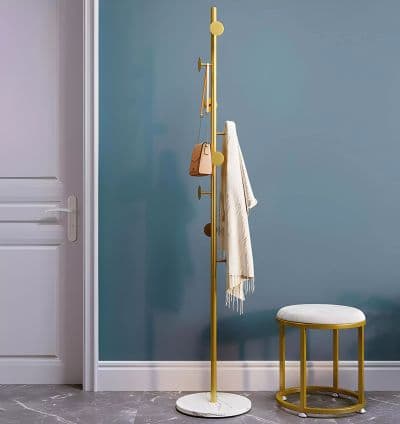 Porte manteaux 8 boules dore