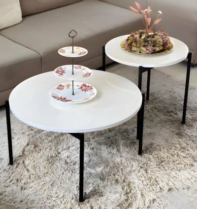 Ensemble de Tables Basses OSCAR Blanc