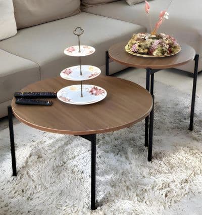 Ensemble de Tables Basses OSCAR Marron