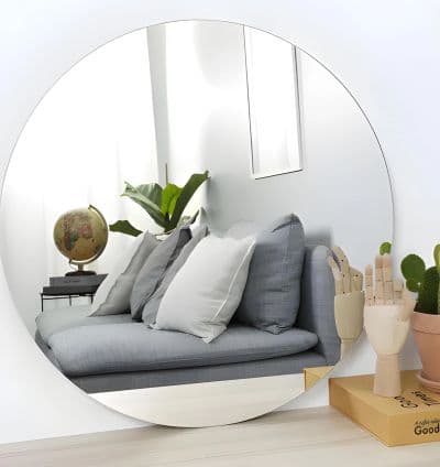 Miroir Rond Sans Cadre – Diamètre 60 cm