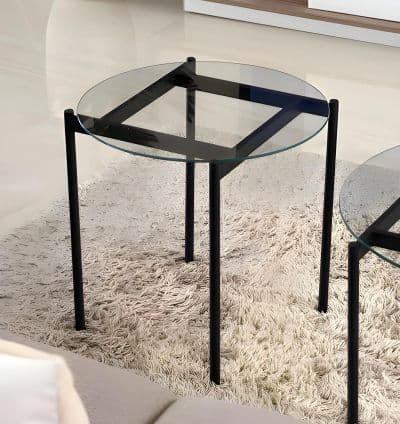 Table d’appoint Oscar PM – Verre & metal
