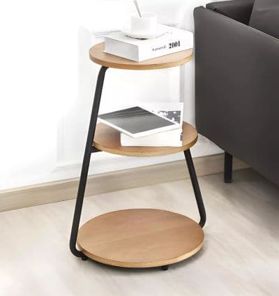 Table d’Appoint 3 Niveaux – Couleur Sonoma