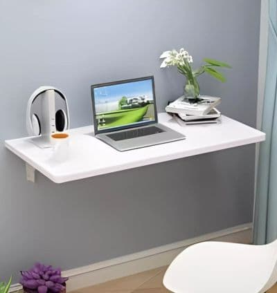 Table De Bureau Pliante Murale Blanche