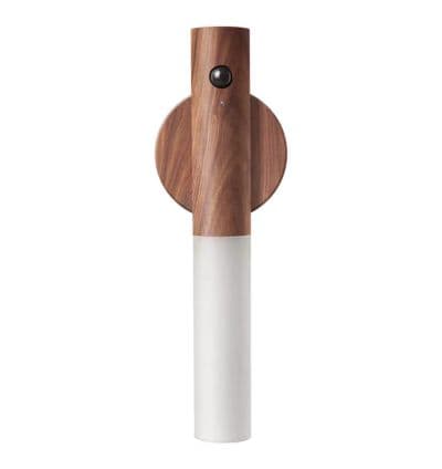 Lampe LED Design en Bois – Rechargeable avec Détecteur de Mouvement