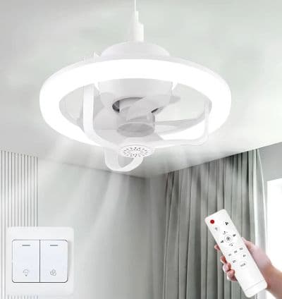 Ventilateur Plafonnier LED Aromathérapie – Rotation 360°