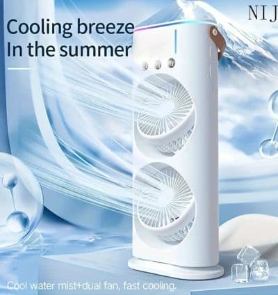 ventilateur brumisateur compact avec LED multicolore