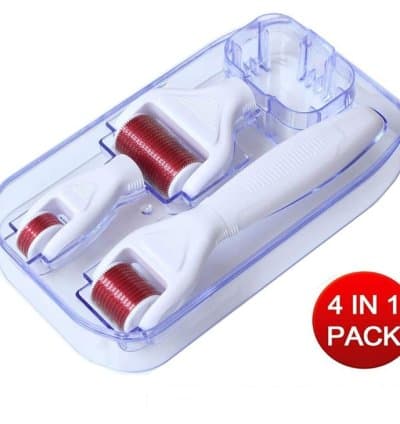 Derma roller 4 en1-3 Rouleaux de Massage et Soins du Visage