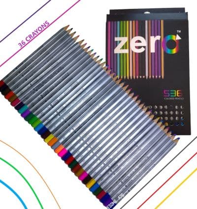 Crayons 36 couleurs professionnelles- ZERO 536