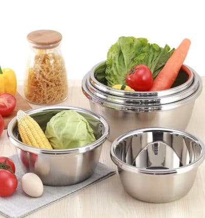 Lots de 5 Bols à mélanger en Inox 18/10