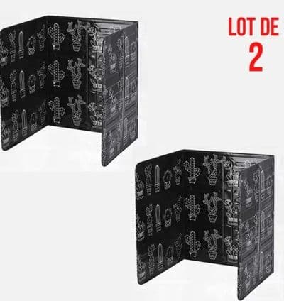 Pack de 2 Plaques de déflecteur de cuisinière pliable en aluminium
