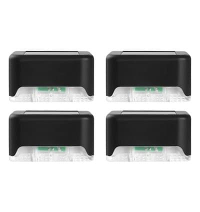 Pack 4 Appliques de coin LED solaire étanche