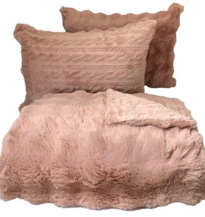 Couverture double face Couleur Rose