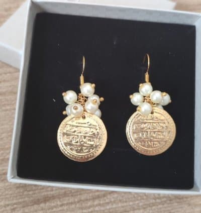 Boucles mahboub perle