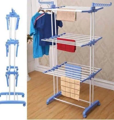 Séchoir Linge Rétractable Étendoir Pliable Ailes Latérales