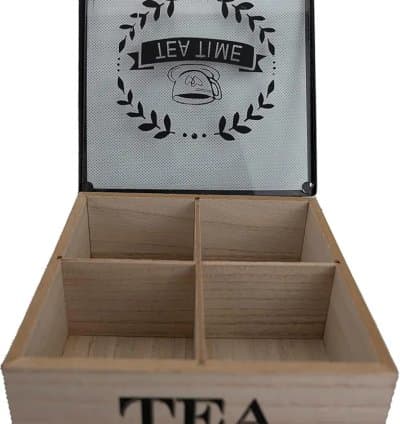 Porte thé infusion en bois vintage