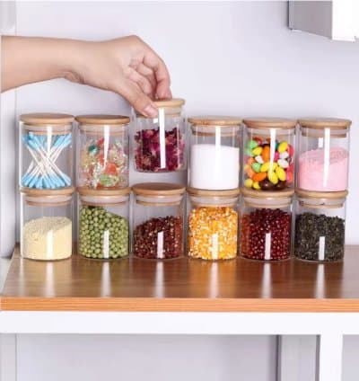 Bocal en verre 180ml 6.5cm sur 8cm