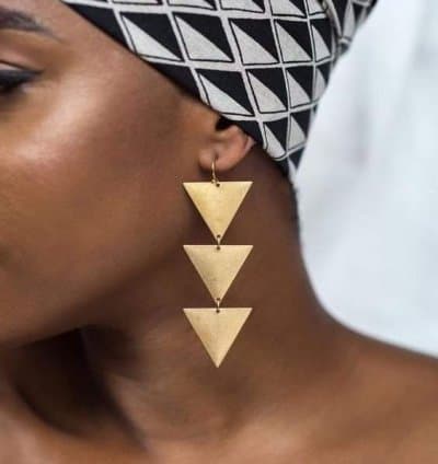 Boucle d'oreille Martelé