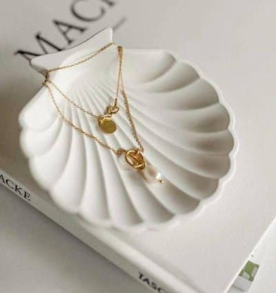 Mini coquillage decoratif en plâtre
