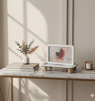Lot de 2 plateaux en bois imprimé