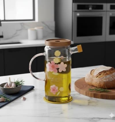 Pichet cherry couvercle en bois