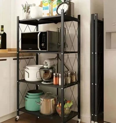 Étagère de Rangement Pliable En métal | 4 niveaux