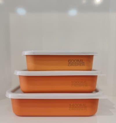 Set de 3 boites de rangement avec couvercle en acier inoxydable