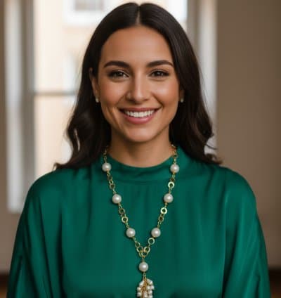 Collier rihana fétiche perle