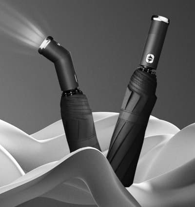 Parapluie LED Rotatif Automatique – Protection Totale