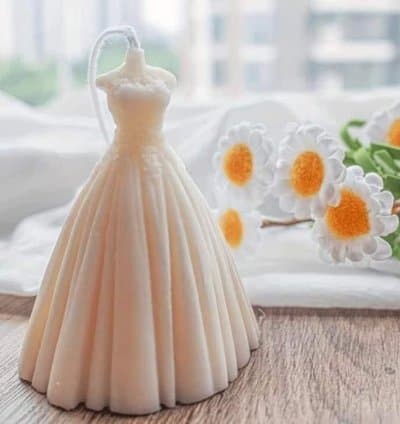 Bougie robe de marriage